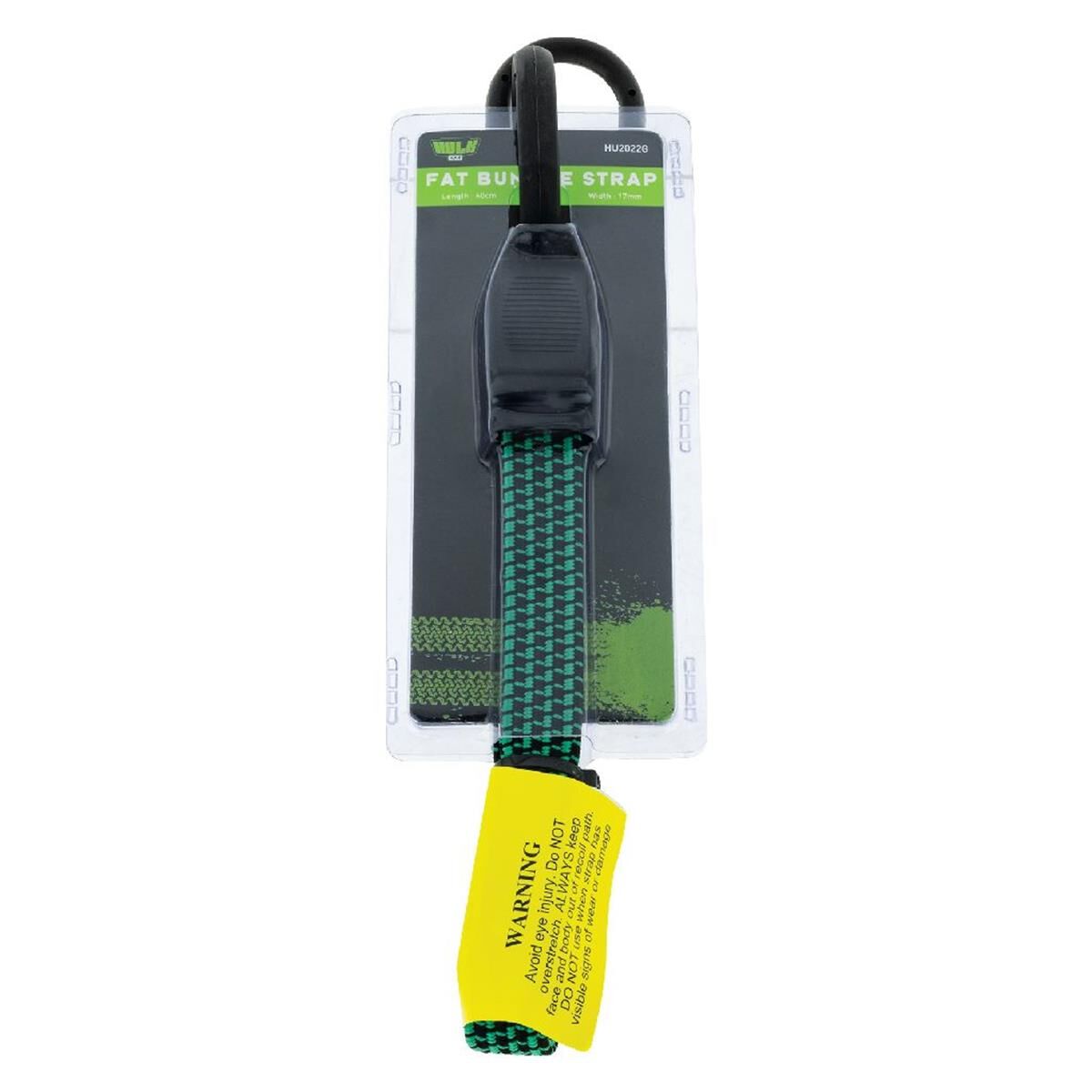 FAT BUNGEE 60CM GREEN 19MM WIDE NON SCRATCH HOOK, , scanz_hi-res