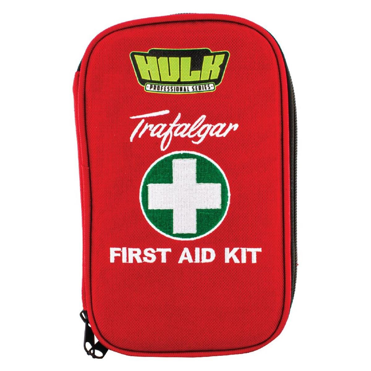 PERSONAL VEHICLE FIRST AID KIT  SOFT RED DURABLE CASE              HULK PROFESSIONAL, , scanz_hi-res