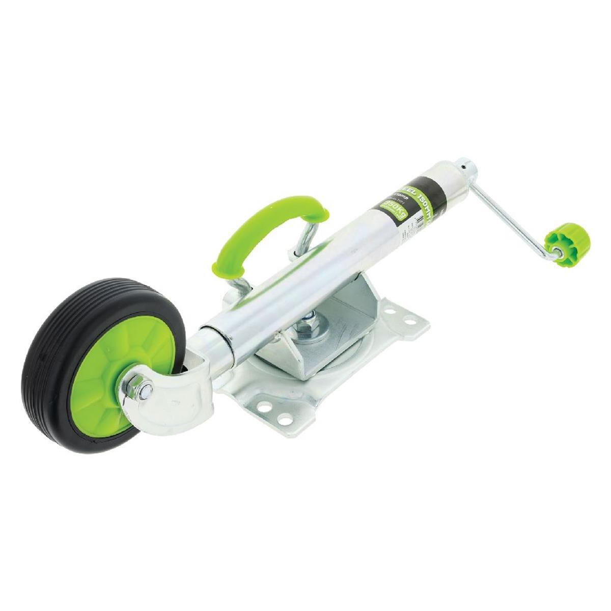 6" STANDARD JOCKEY WHEEL 350kg SOLID RUBBR WHEEL SWIVEL U-BLT BRACKET, , scanz_hi-res