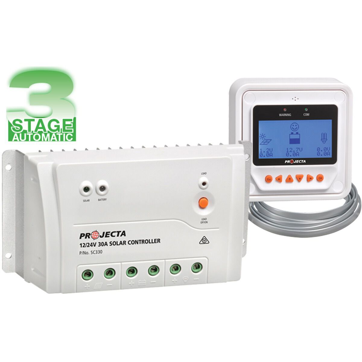 SOLAR CONTROLLER 12/24V 30A WITH REMOTE, , scanz_hi-res