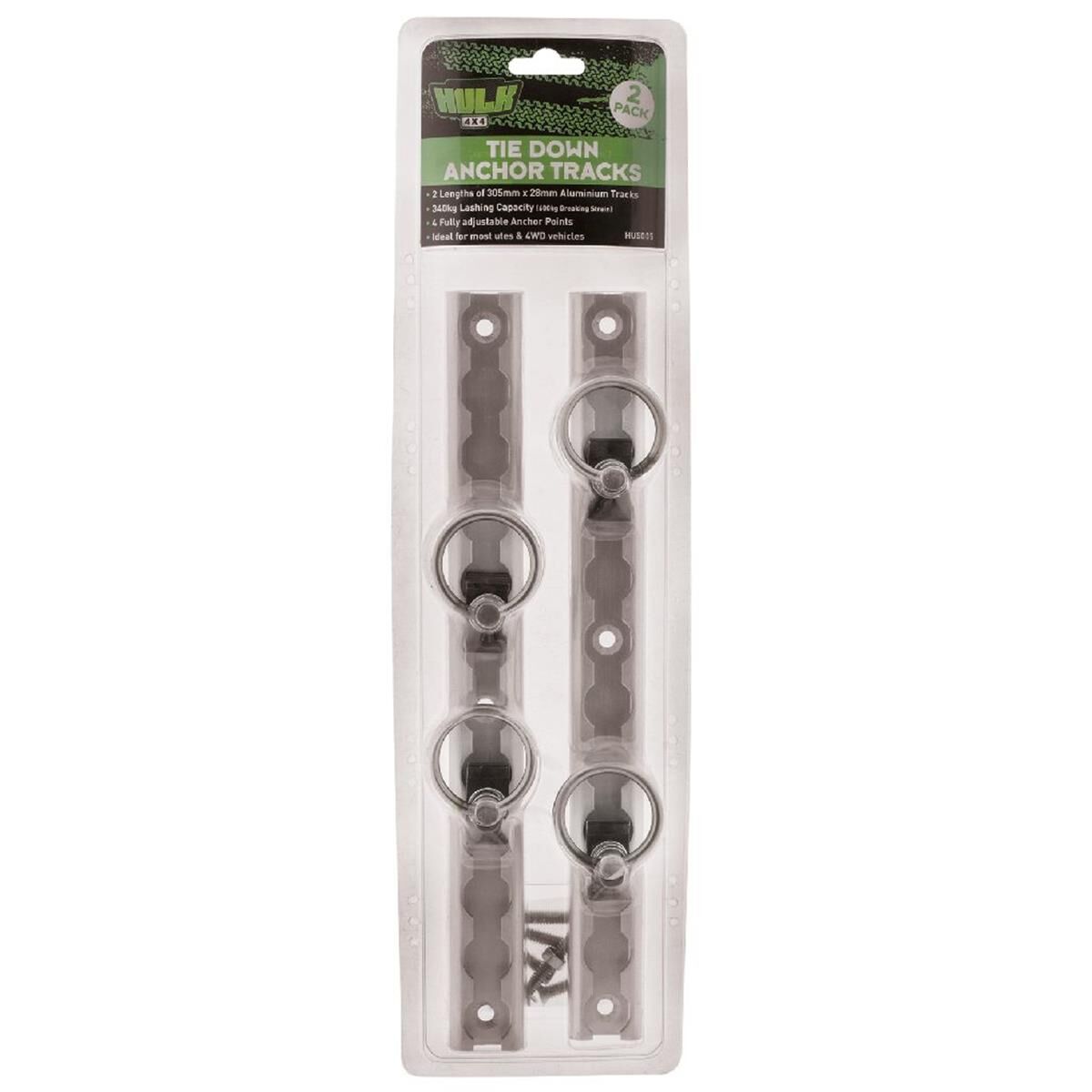 PKT 2 TIE DOWN ANCHOR TRACKS 305mm 340kg LASHING CAPACITY  HULK 4x4, , scanz_hi-res