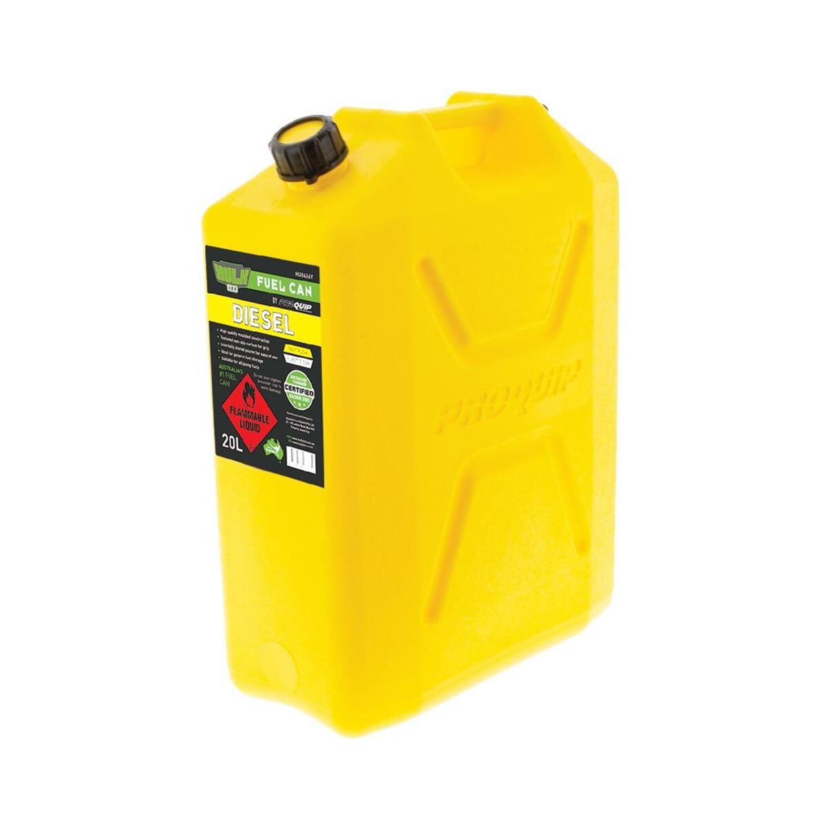 FAST FLOW PLASTIC FUEL CAN 20LT DIESEL YELLOW, , scanz_hi-res