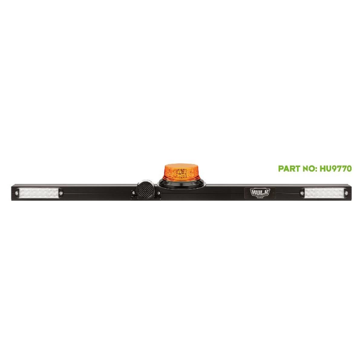 MINEBAR 1275mm 12/24v W/AMBER LED BEACON, 97db ALARM & 2xLED  COMBO LAMPS          HULK 4x4, , scanz_hi-res