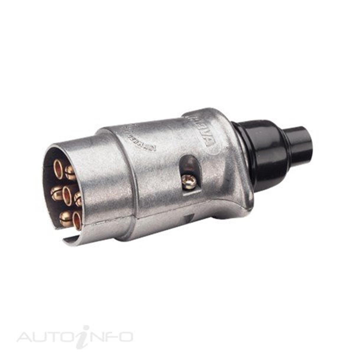 TRAILER CONN 7 PIN LGE RND MTL, , scanz_hi-res