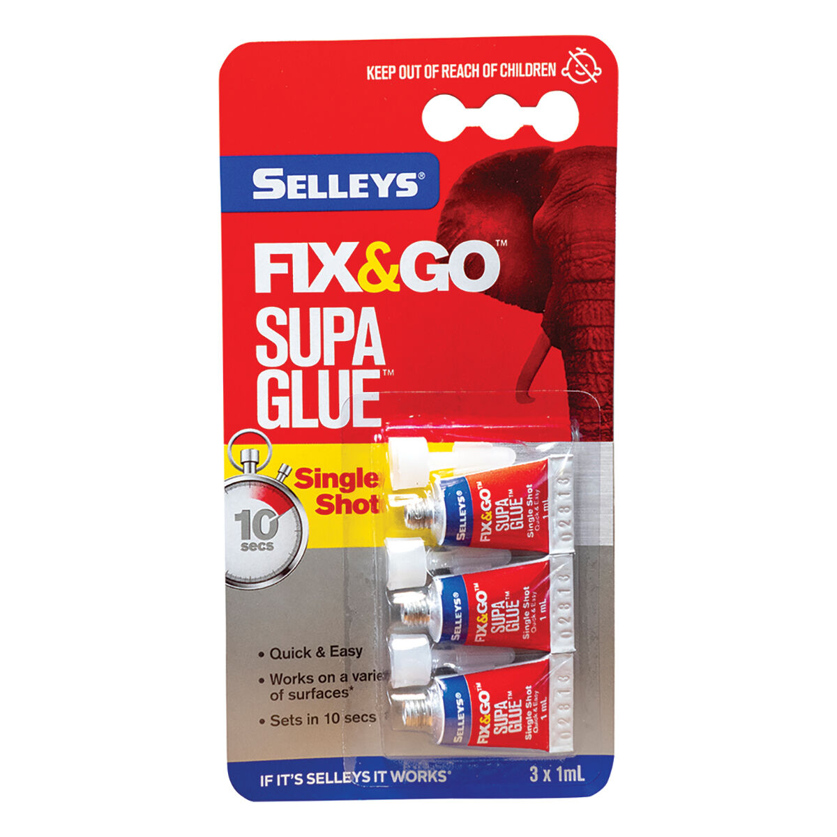Selleys Fix & Go Single Shot Triple Pack, , scanz_hi-res