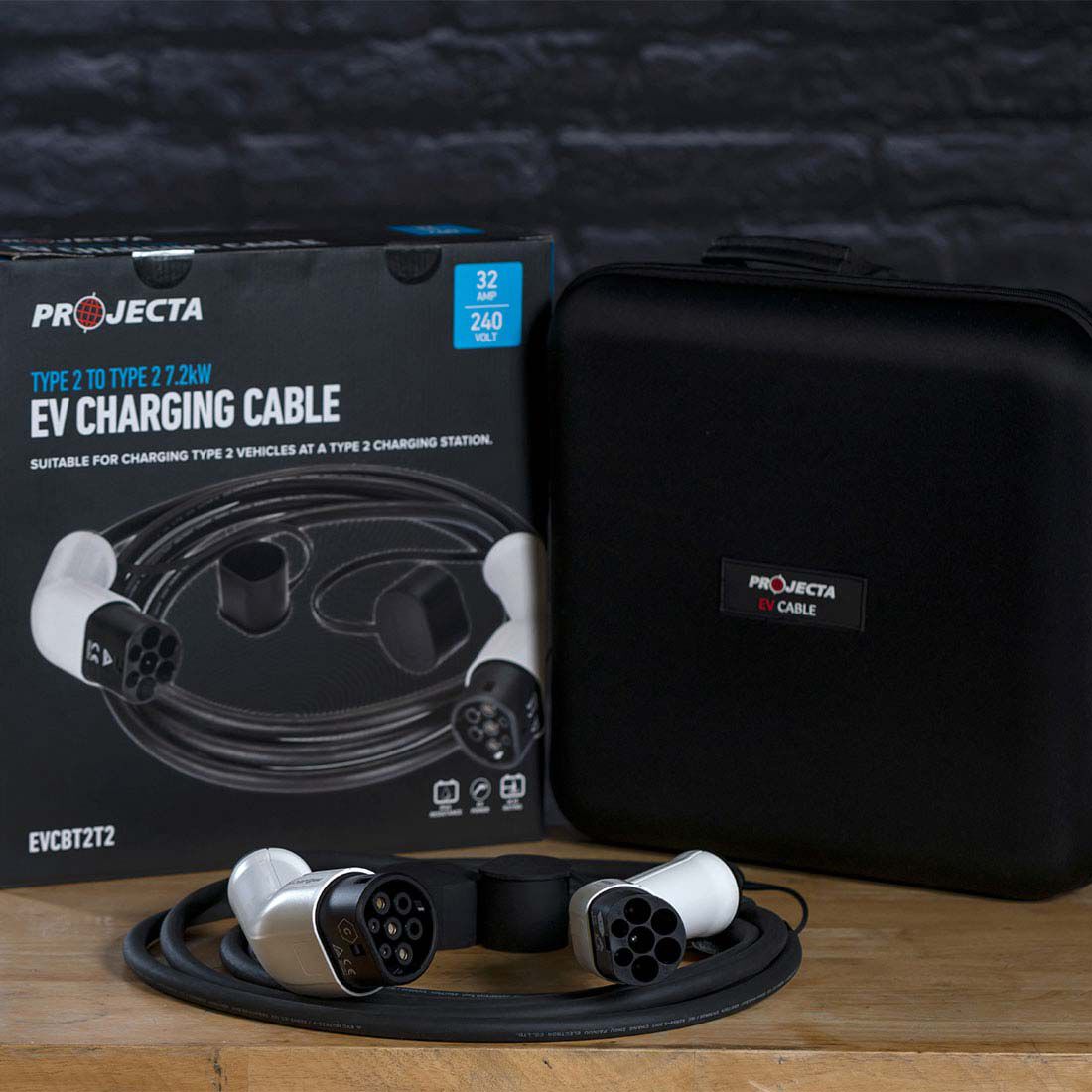 Projecta Electric Vehicle Charging Cable 1-Phase Type 2 Inlet To Type 2 Outlet, , scanz_hi-res