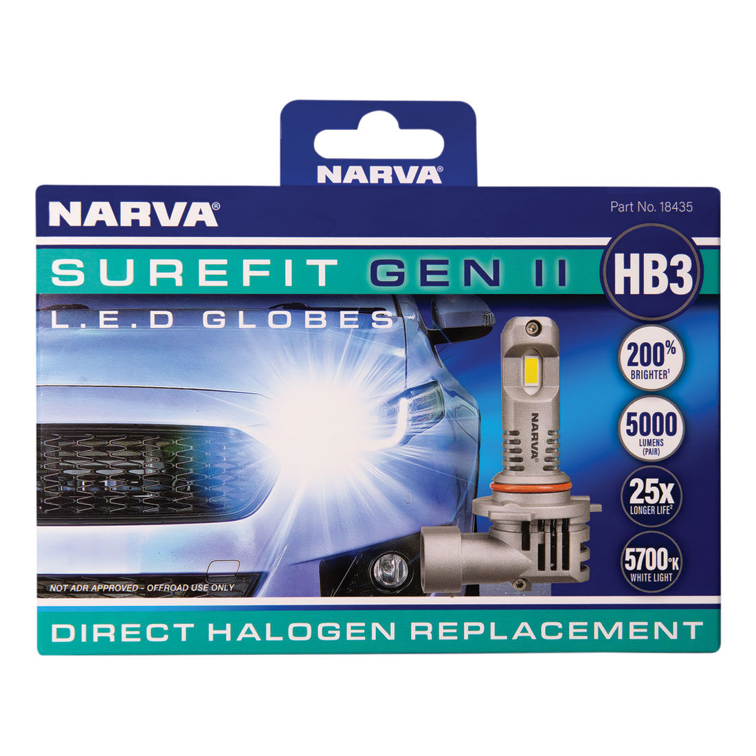 Narva Surefit LED Headlight Kit HB3, , scanz_hi-res