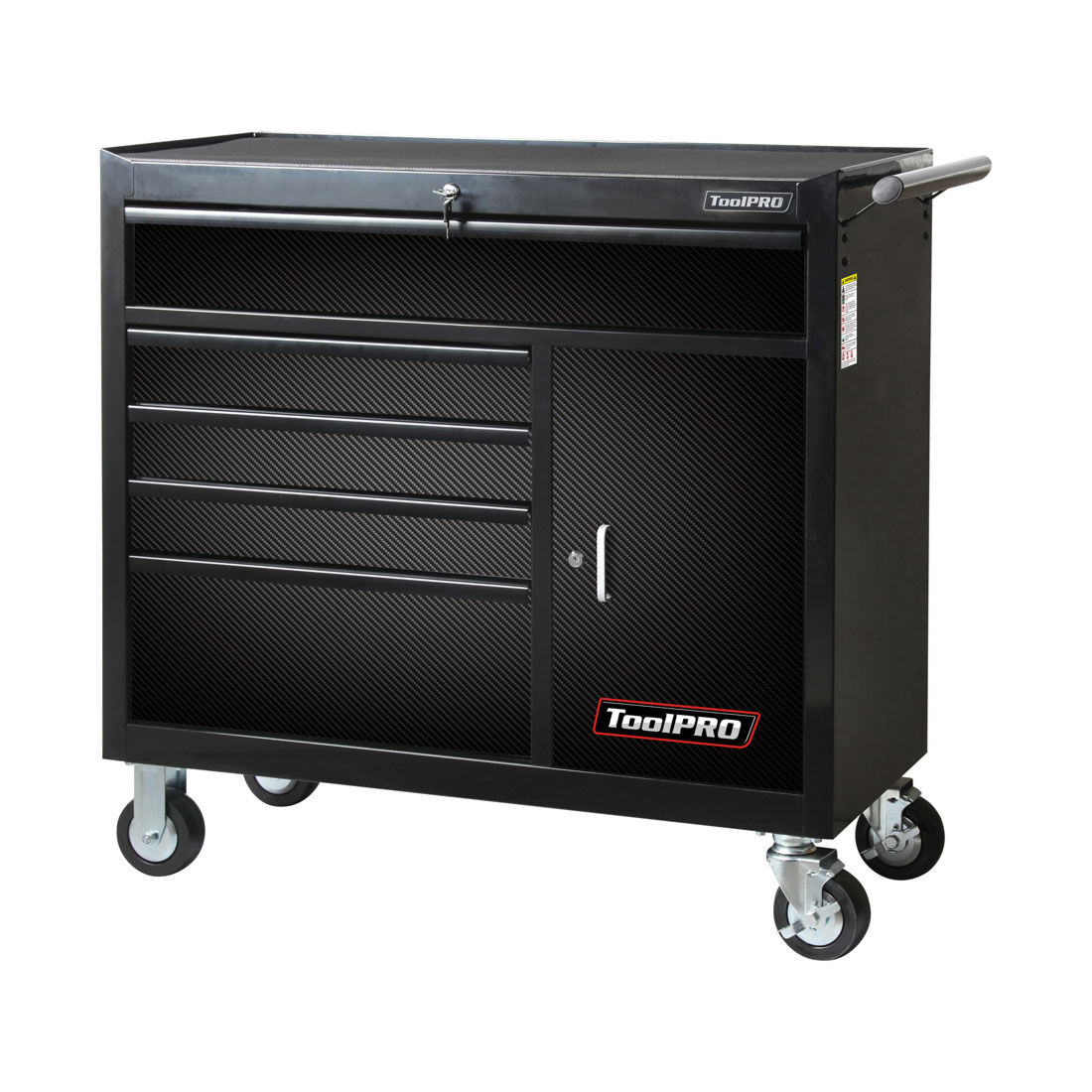 ToolPRO Tool Cabinet Magnet Fascia Set - Black Carbon Fibre, Suits 41" Cabinet, , scanz_hi-res