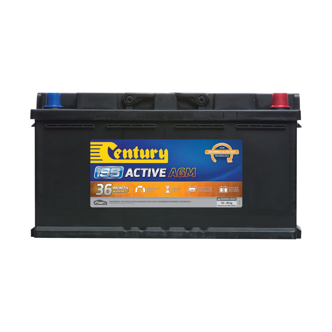 Century ISS Active AGM Stop Start Car Battery - DIN75LH AGM, , scanz_hi-res