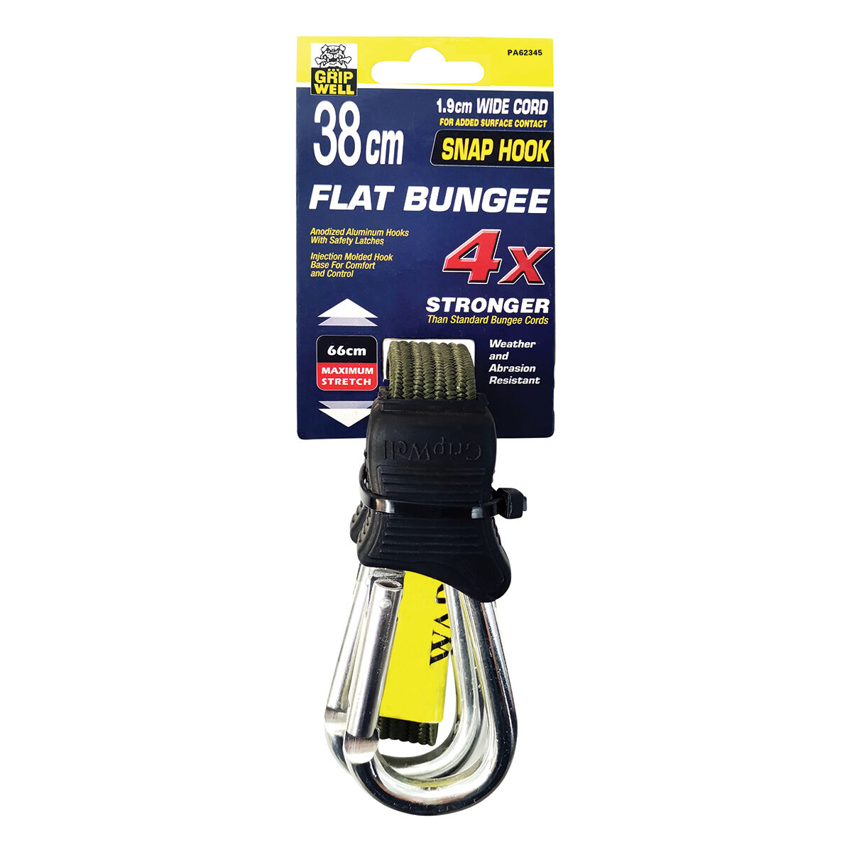Gripwell Snap Hook Flat Bungee Strap - 38cm, , scanz_hi-res