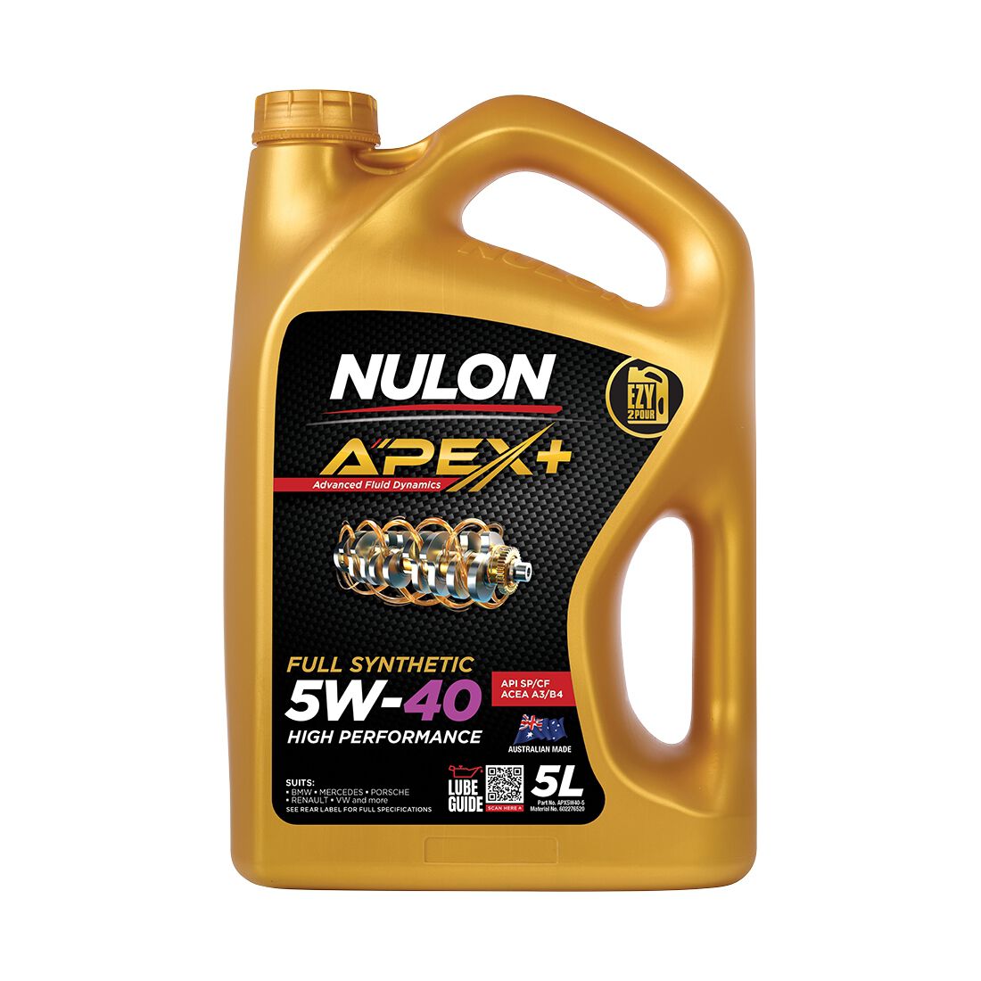 Nulon APEX+ 5W-40 Performance Engine Oil  5 Litre, , scanz_hi-res