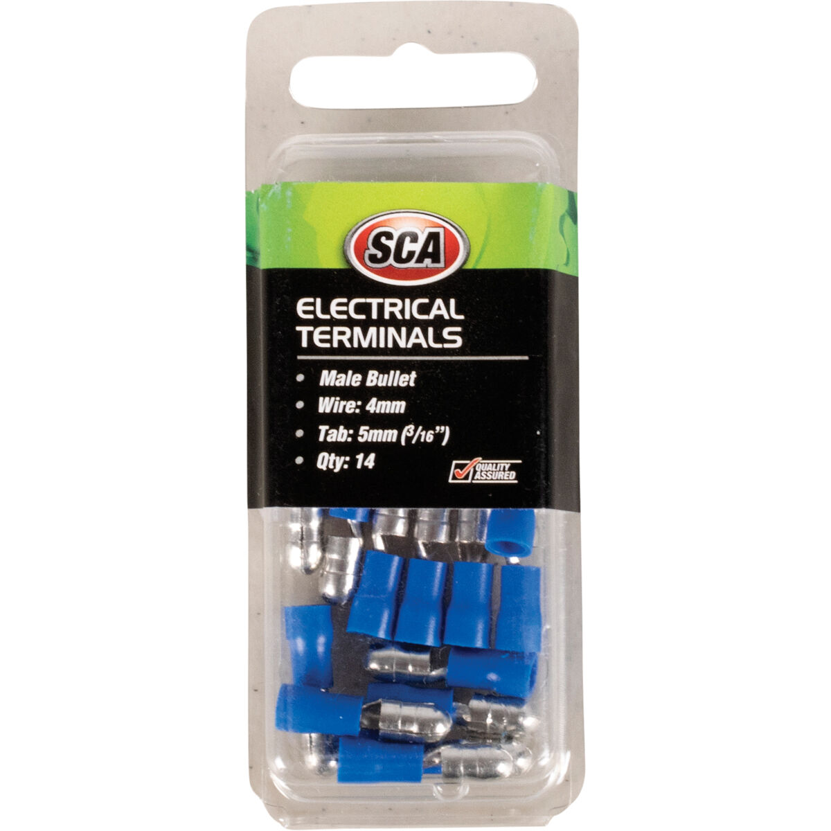 SCA Electrical Terminals Male Bullet 5mm Blue 14 Piece, , scanz_hi-res