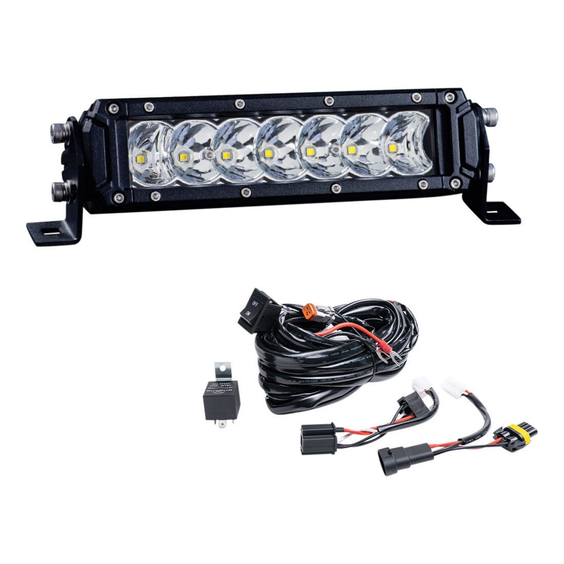 Ridge Ryder LED Driving Light Bar w/ harness - 7.5" 30W, , scanz_hi-res