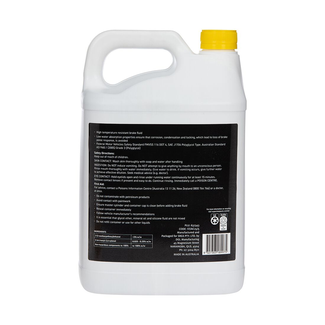SCA Brake Fluid Dot4 5 Litre, , scanz_hi-res