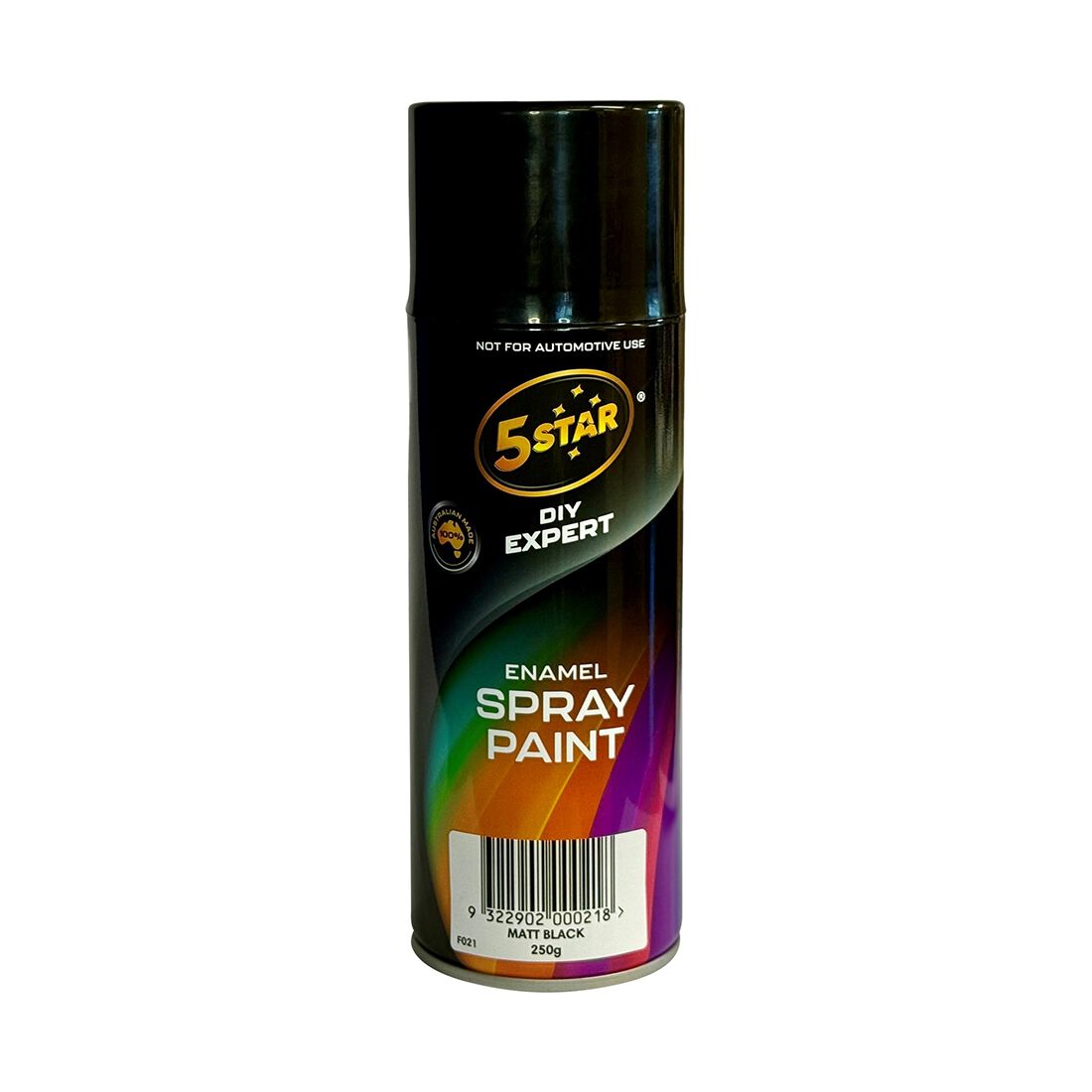 5 Star Enamel Spray Paint Matt Black 250g, , scanz_hi-res