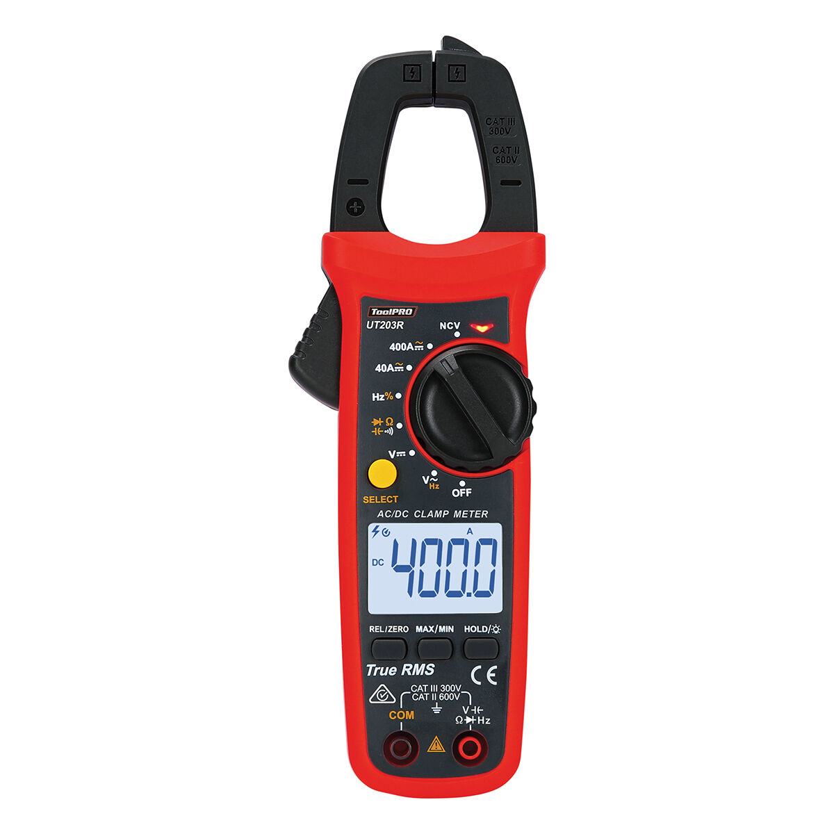 ToolPRO AC/DC Digital Clamp Meter 400A & 600V, , scanz_hi-res