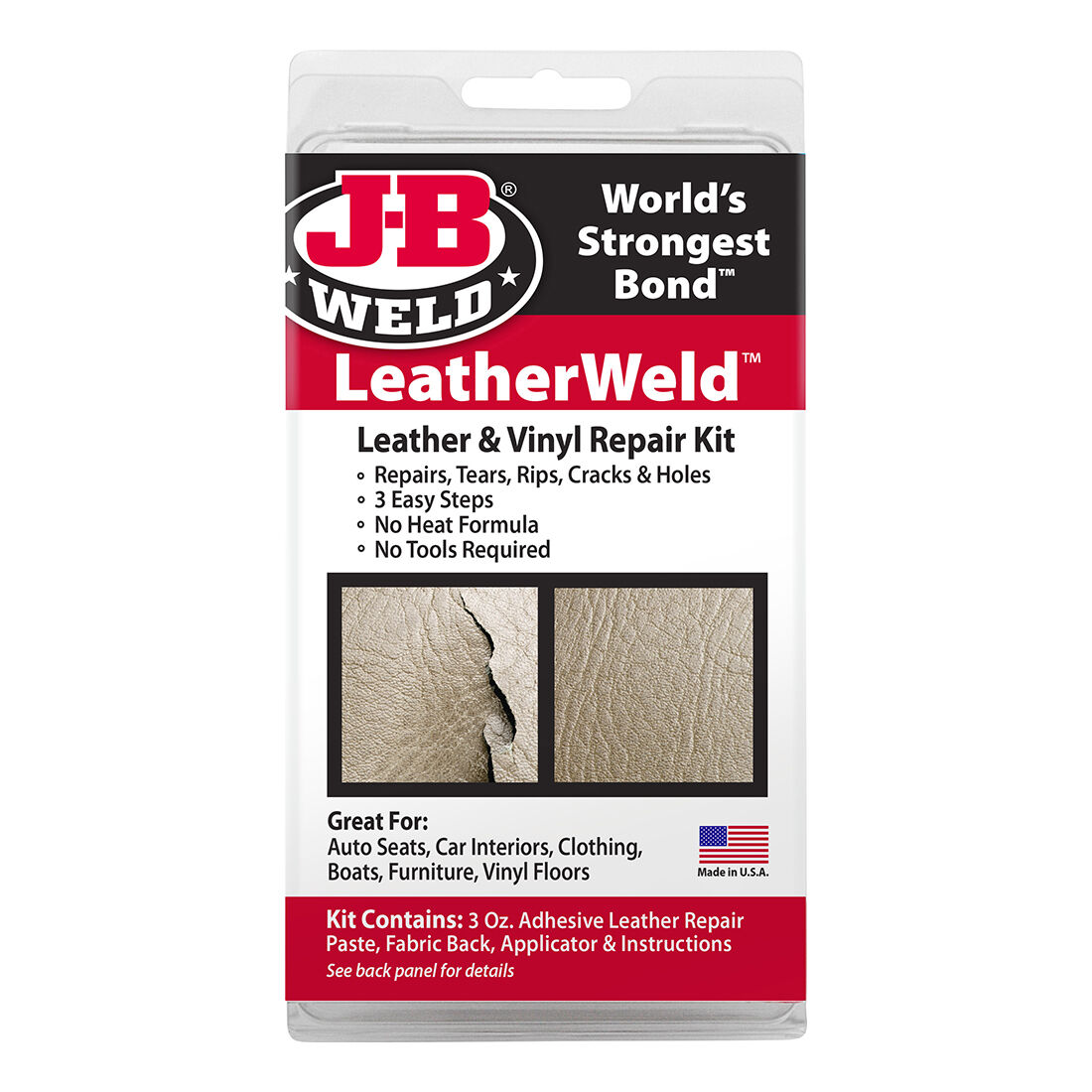 JB Weld LeatherWeld Leather & Vinyl Repair Kit 2130, , scanz_hi-res