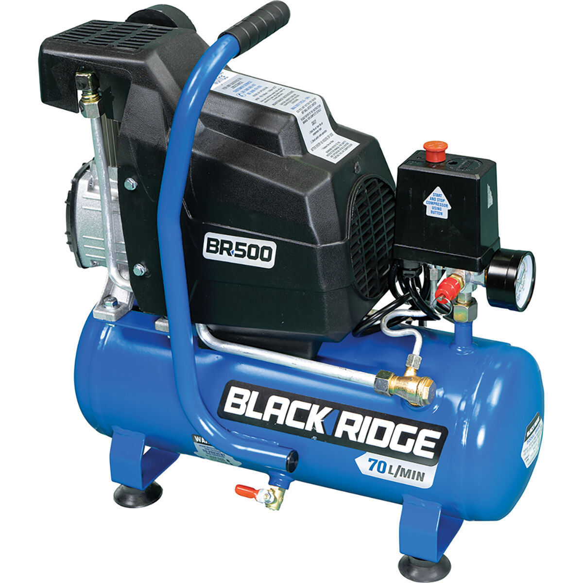 Blackridge Air Compressor 1HP Direct Drive 8 Litre tank, , scanz_hi-res