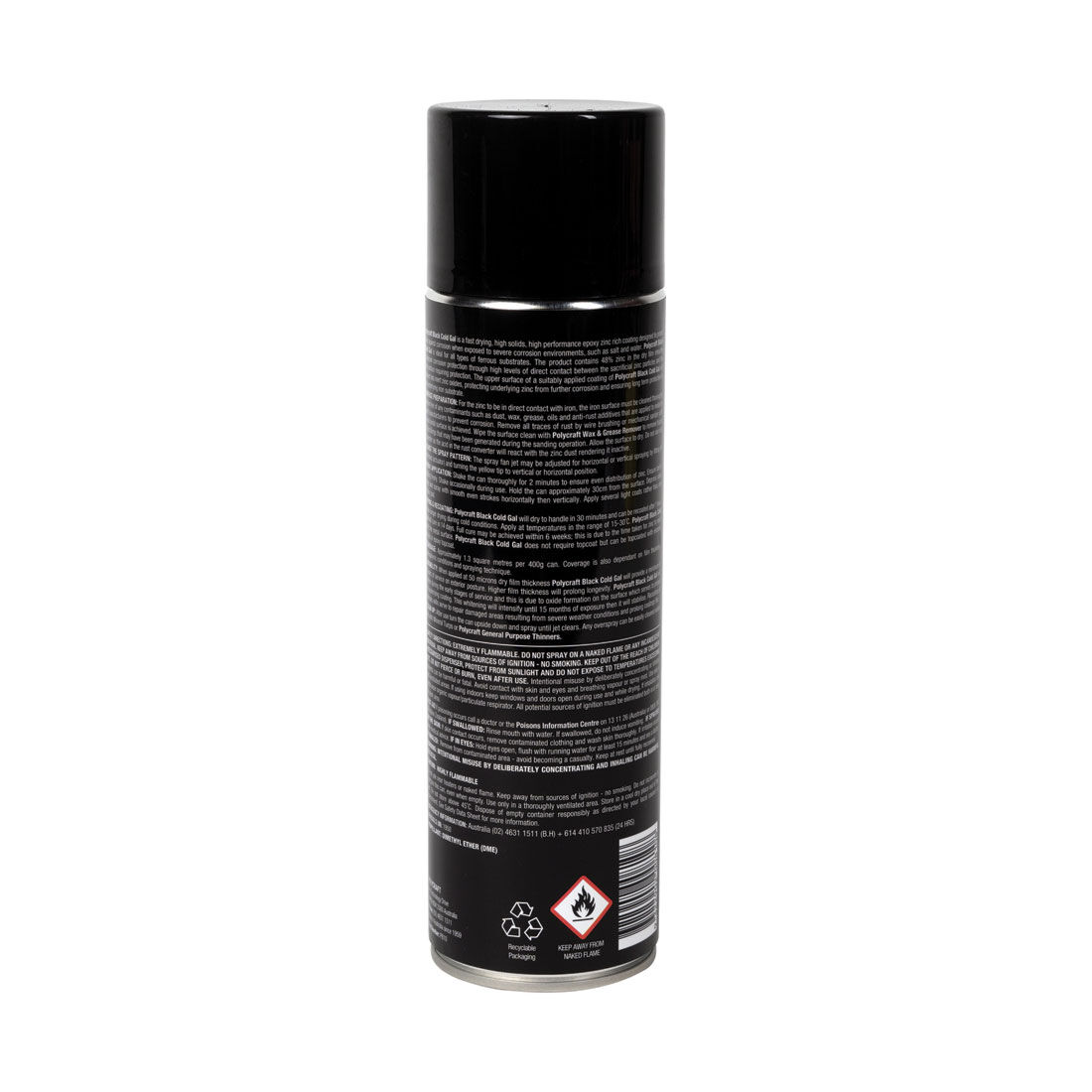 Polycraft Cold Gal Zinc Coating Black 400g, , scanz_hi-res