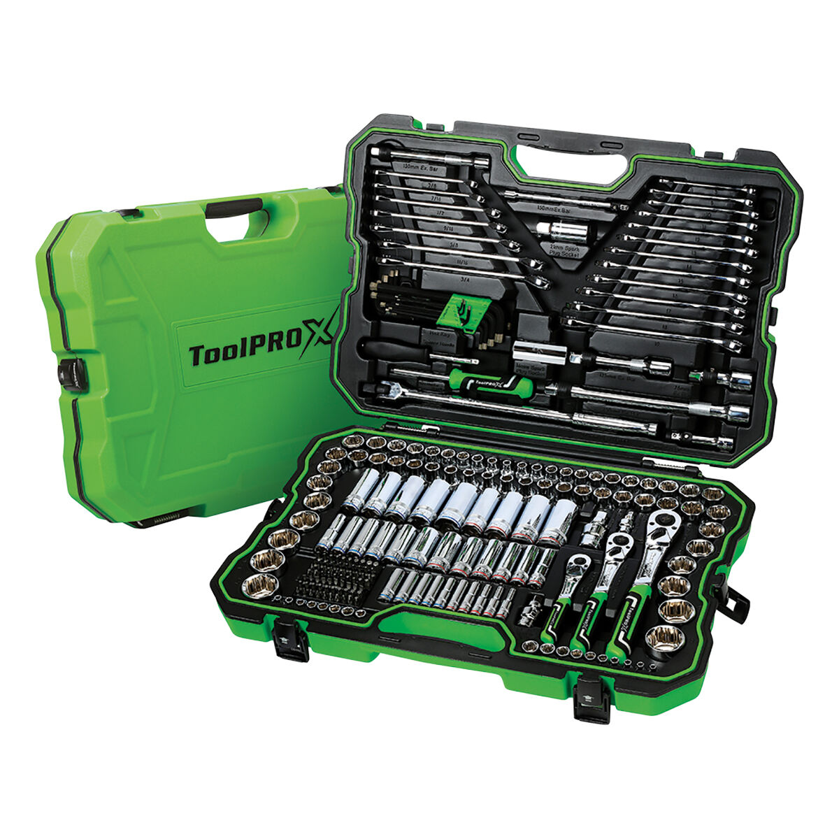 ToolPRO-X Tool Kit 1/4" 3/8" & 1/2" Drive Metric/SAE 228 Piece, , scanz_hi-res