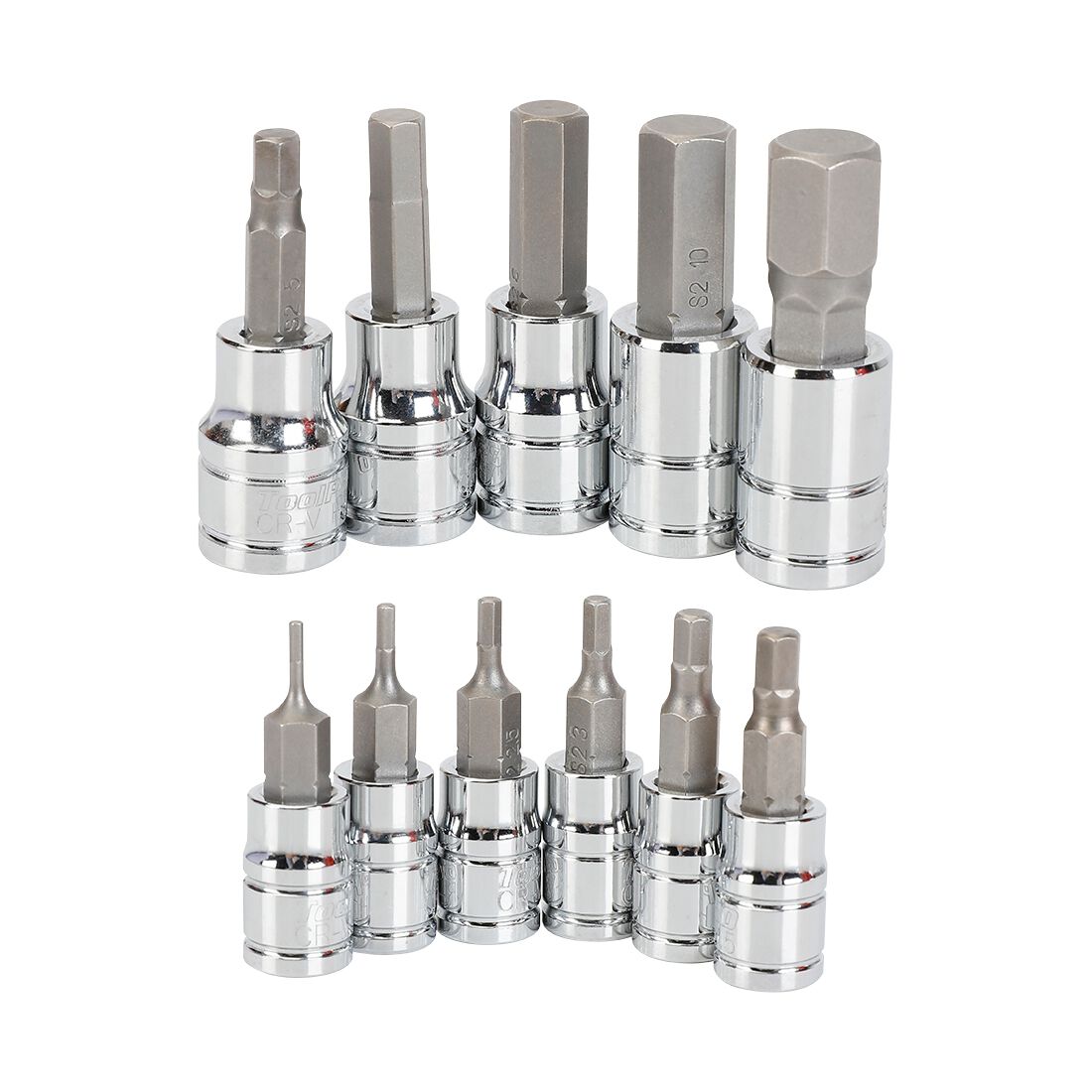 ToolPRO Hex Socket Set - 1/4 & 3/8" Drive, Metric, 11 Piece, , scanz_hi-res