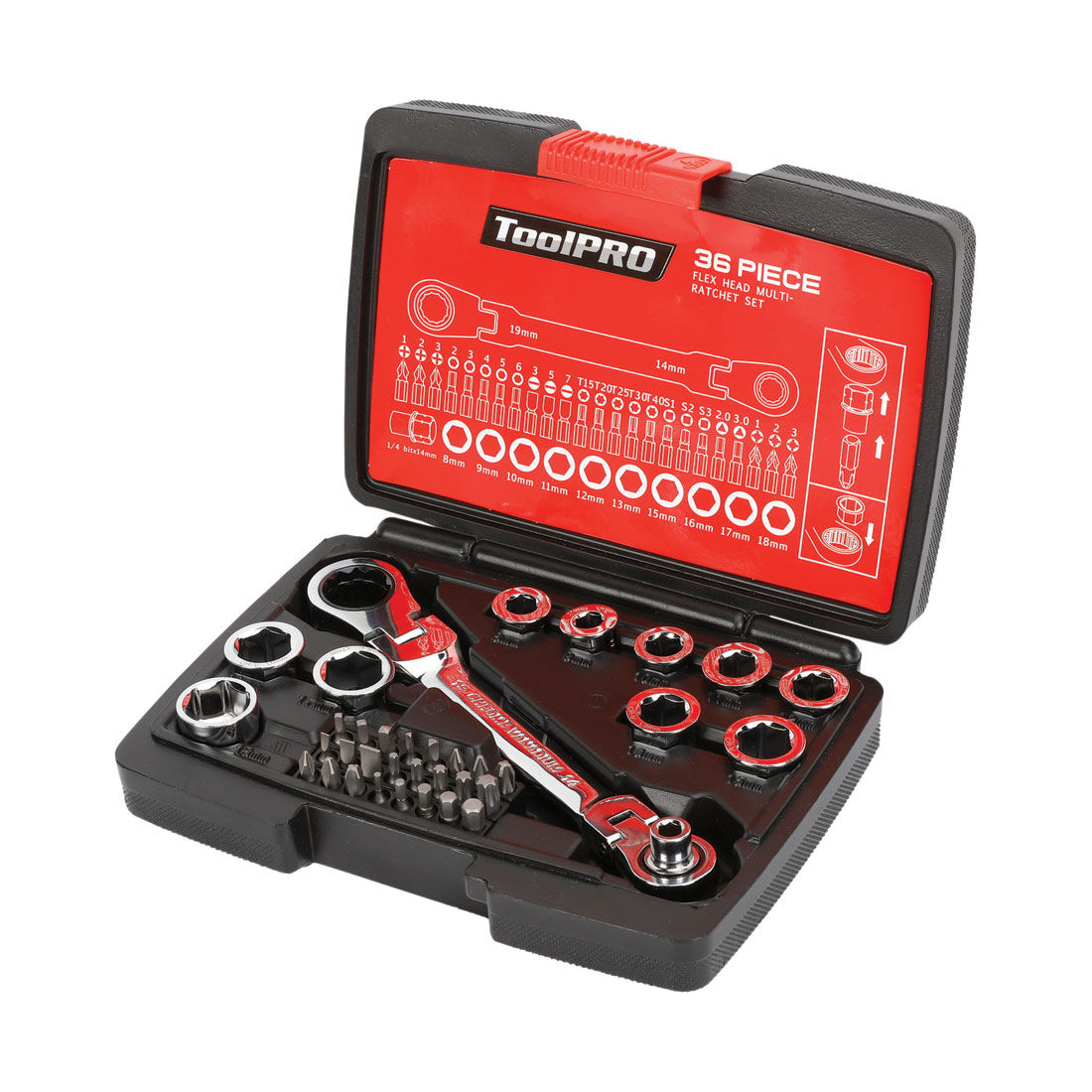 ToolPRO 36 Piece Flex Head Multi-Ratchet Set, , scanz_hi-res