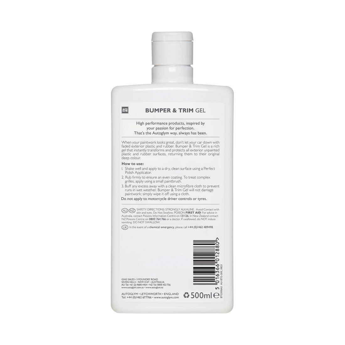 Autoglym Trim & Bumper Gel 500mL, , scanz_hi-res
