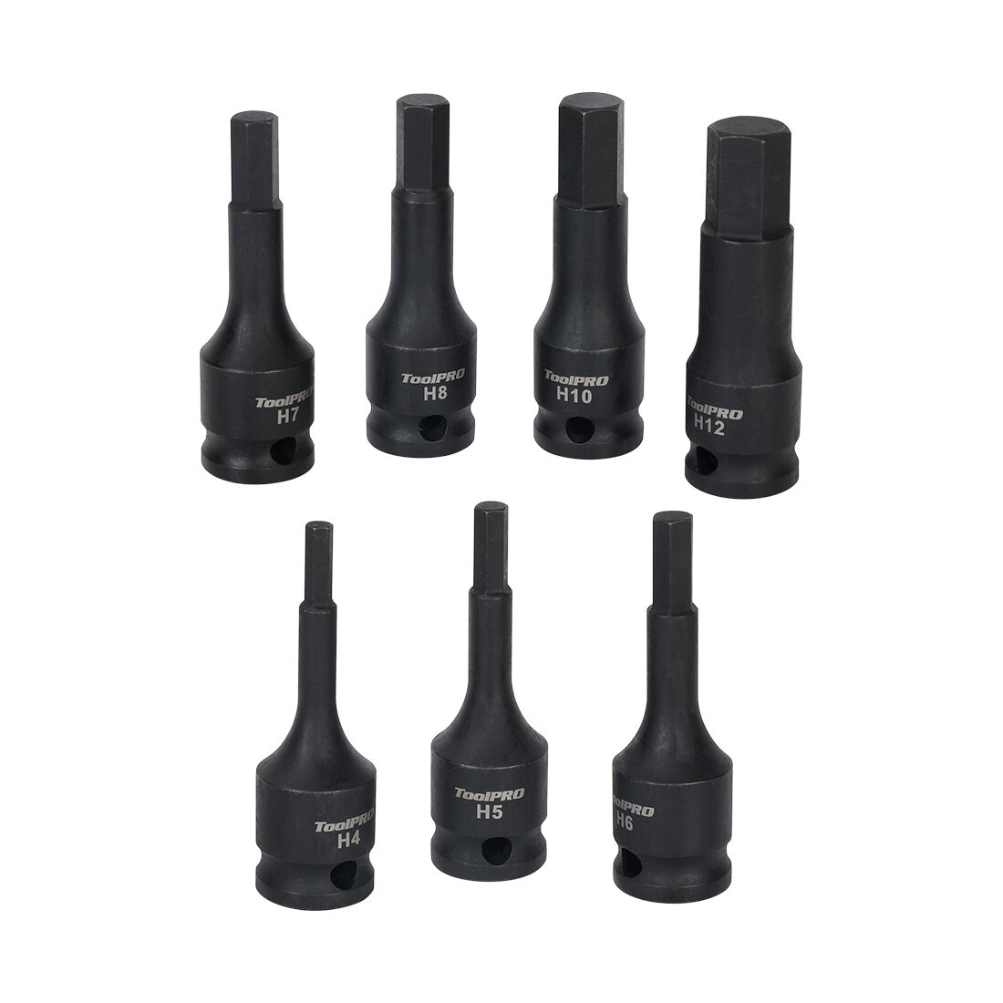 ToolPRO Impact Hex Socket Set - 3/8" Drive, 7 Piece, , scanz_hi-res