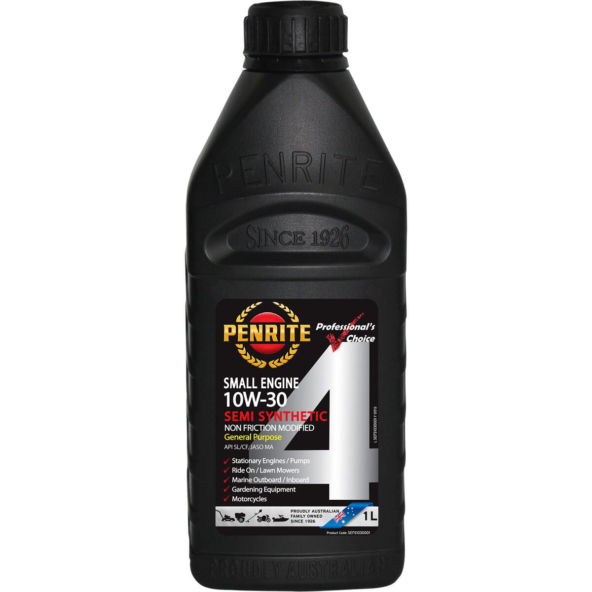 Penrite Small Engine 4 Stroke Engine Oil - 10W-30 1 Litre, , scanz_hi-res