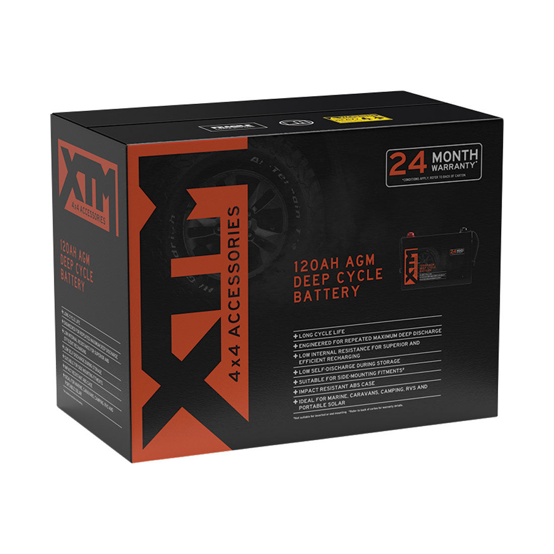 XTM Deep Cycle AGM Battery DC12-120 AGM, , scanz_hi-res