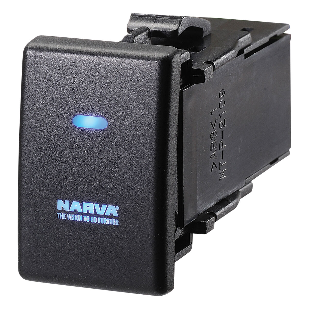 Narva OE Style Switch - Suits Holden Colorado / Isuzu D-Max 13-16, Blank Push On/Off, Blue LED, 63336BL, , scanz_hi-res