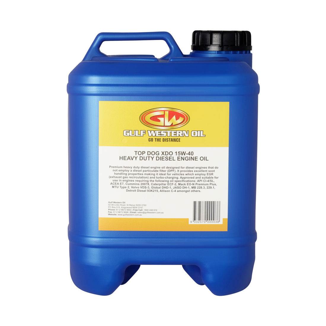 Gulf Western Top Dog XDO Diesel Engine Oil - 15W-40 10 Litre, , scanz_hi-res