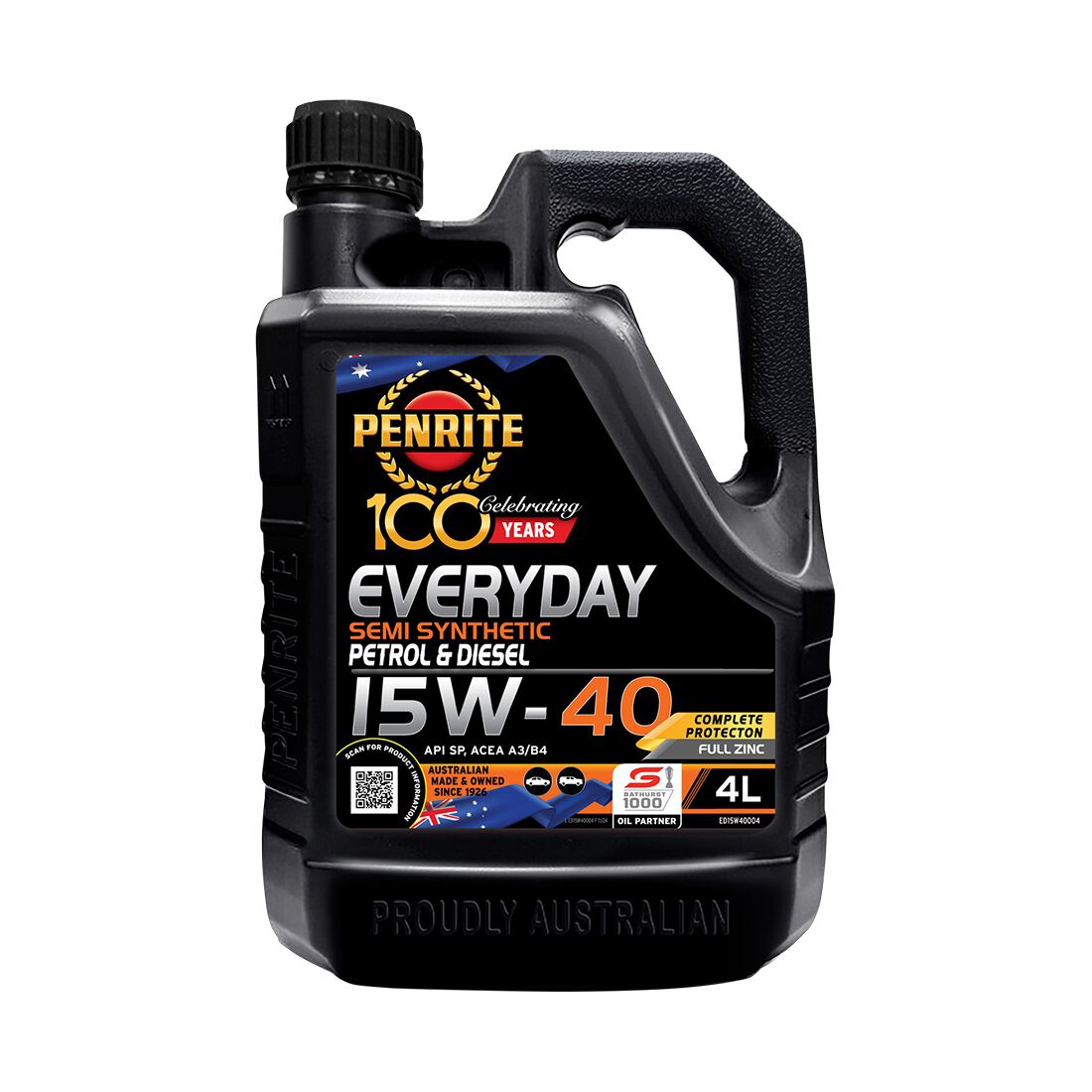 Penrite Semi Synthetic Engine Oil - 15W-40 4 Litre, , scanz_hi-res
