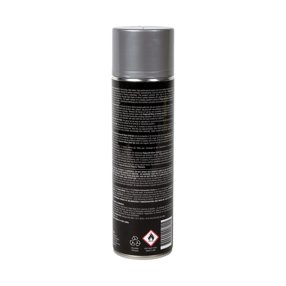 Polycraft Cold Gal Zinc Coating Silver 400g, , scanz_hi-res