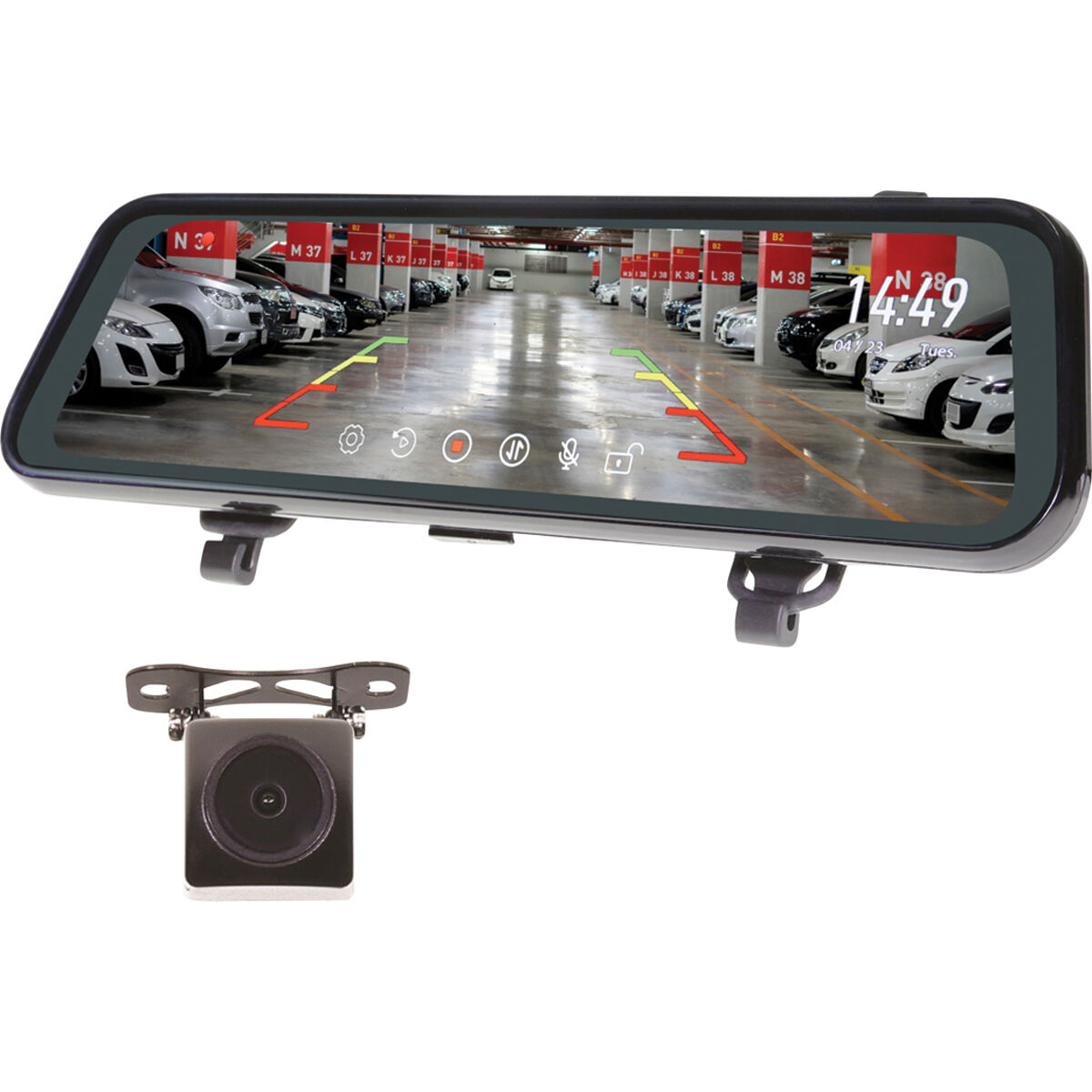 Gator GRV90MKT 9" 1080p Mirror Mounted Wired Rear View & Reversing Camera, , scanz_hi-res