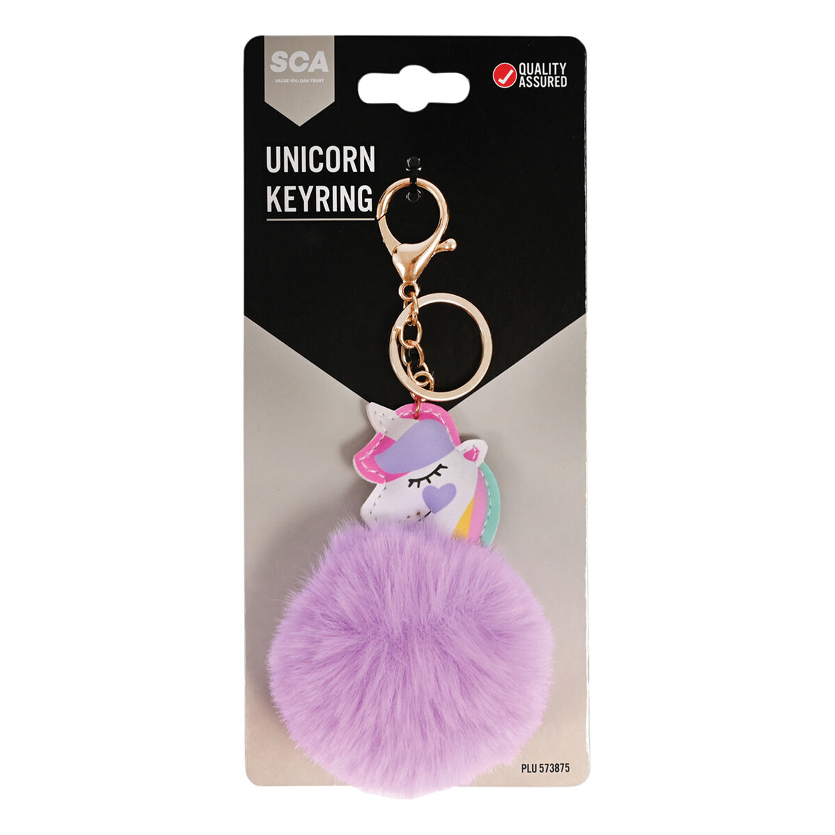 Pom Pom Keyring - Unicorn, , scanz_hi-res