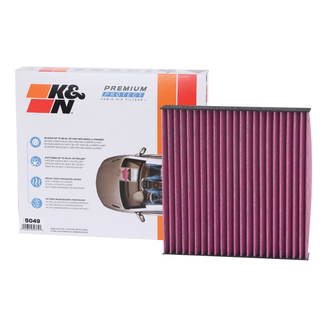 K&N Premium Disposable Cabin Air Filter - DVF5049, , scanz_hi-res