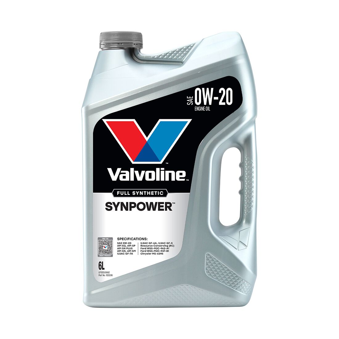 Valvoline Synpower Engine Oil 0W-20 6 Litre, , scanz_hi-res