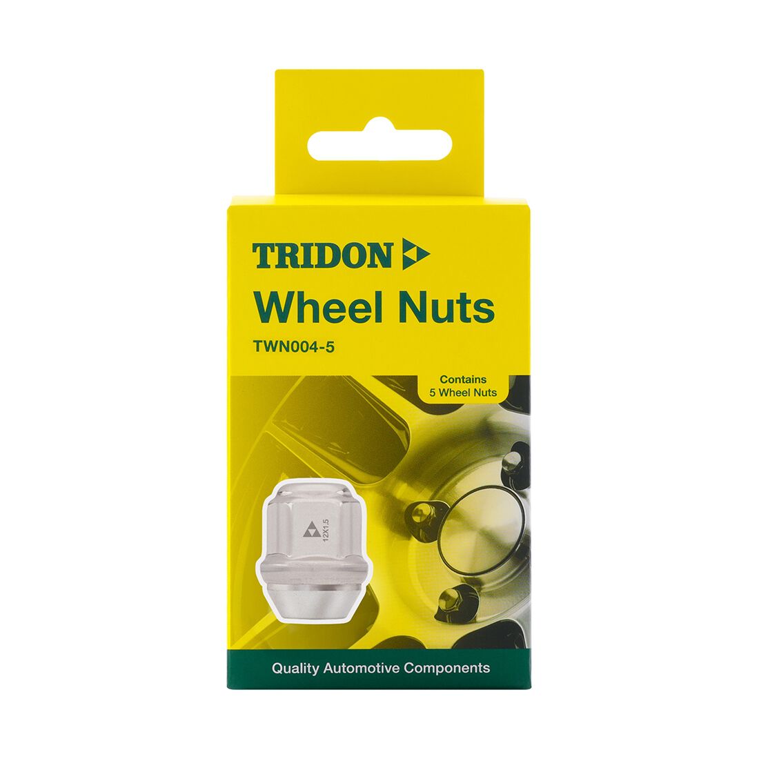Tridon Wheel Nuts M12x1.5 Tapered Seat 19mm Hex Chrome Finish 5 Pack TWN004-5, , scanz_hi-res