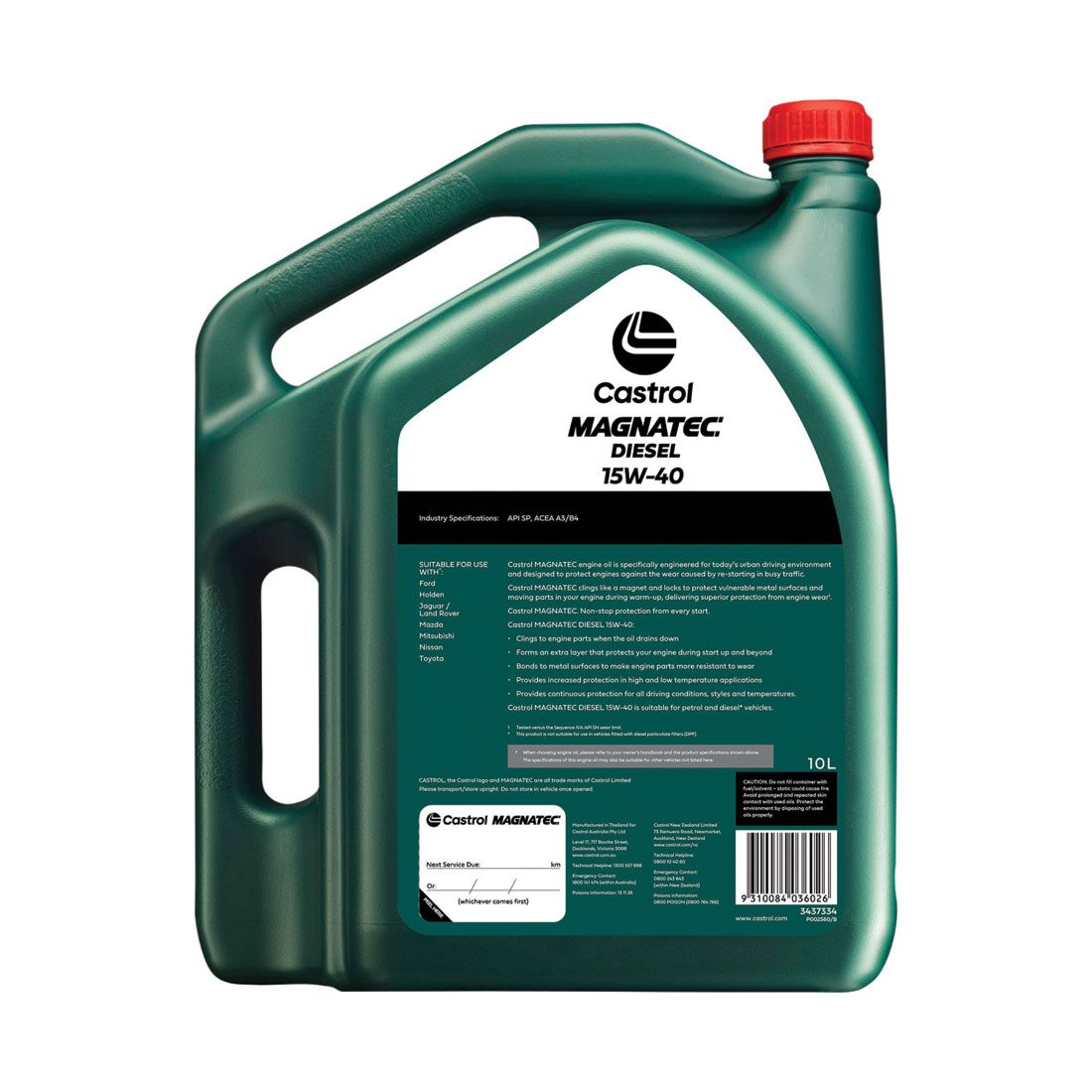 Castrol MAGNATEC Diesel Engine Oil, 15W-40, 10 Litres, , scanz_hi-res