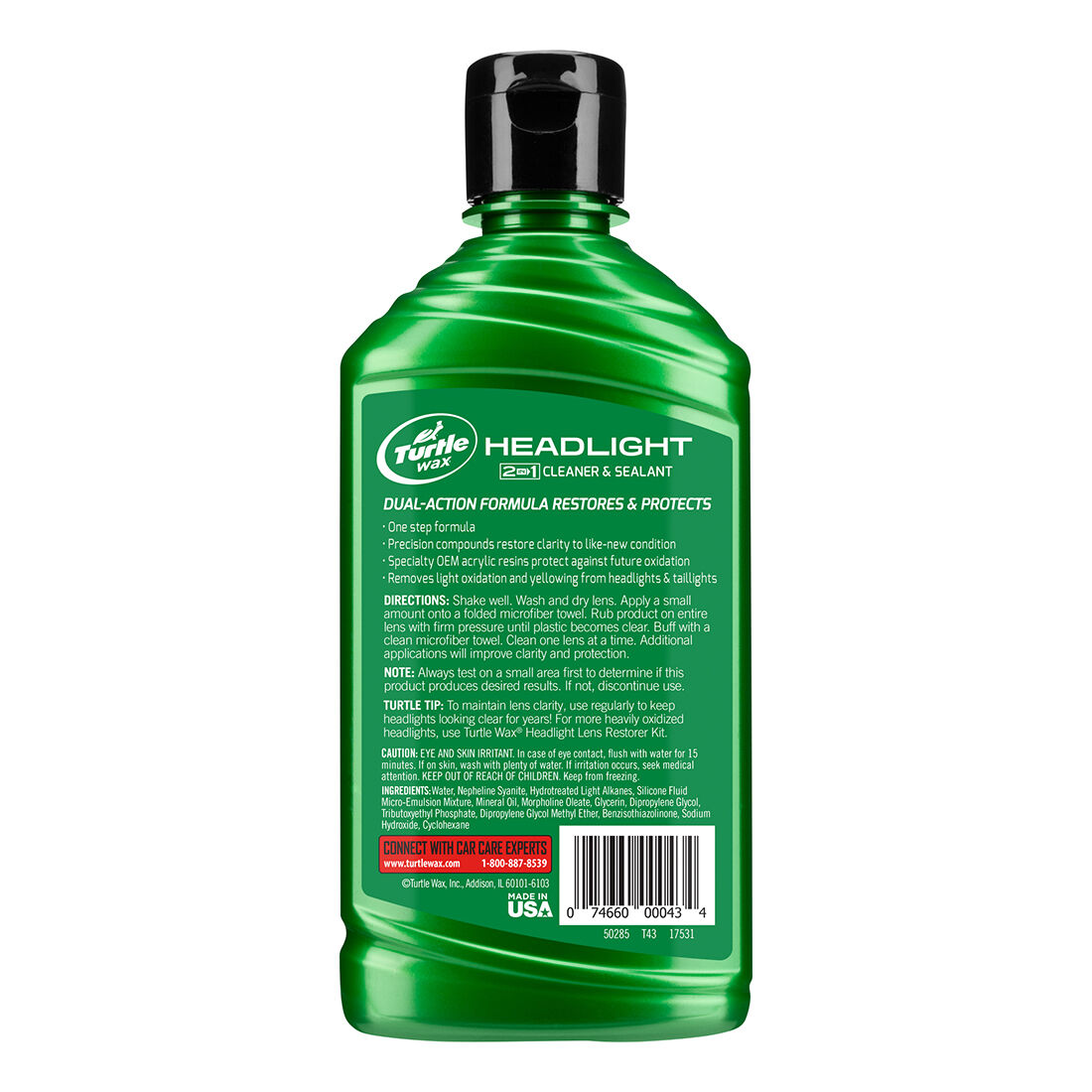 Turtle Wax Headlight Cleaner  &  Sealant - 266mL, , scanz_hi-res