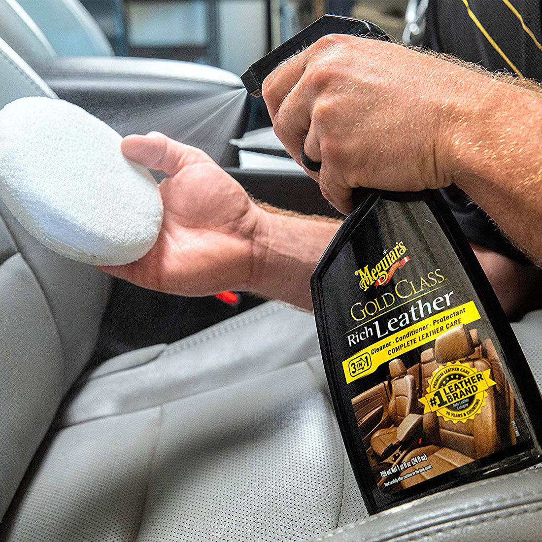 Meguiar's Gold Class Leather Cleaner and Conditioner 450mL, , scanz_hi-res