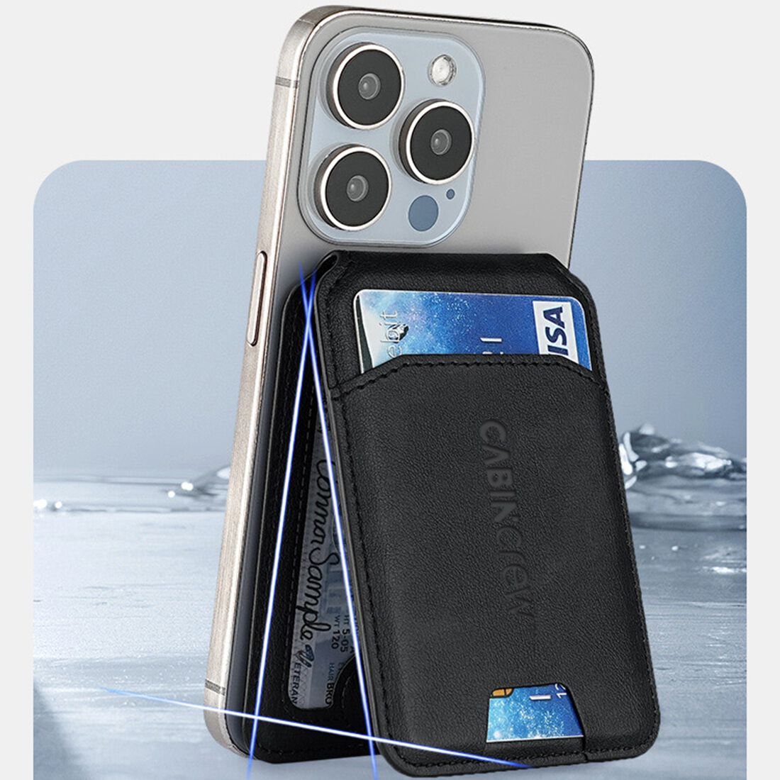 Cabin Crew 5-card Flip Fold MAG Wallet Black, , scanz_hi-res