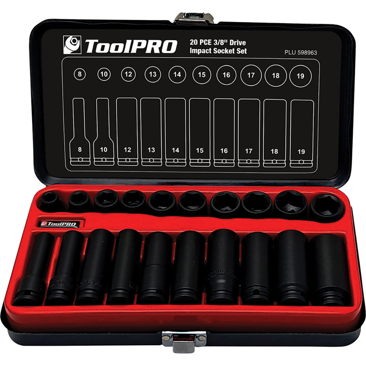 ToolPRO Impact Socket Set 3/8" Drive Metric 20 Piece, , scanz_hi-res