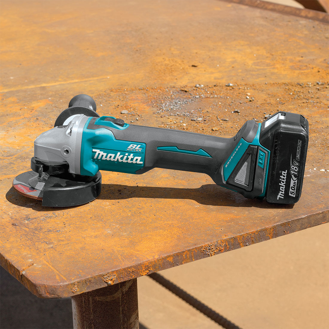 Makita 18V Brushless Slide Switch Angle Grinder (Skin Only) - DGA504Z, , scanz_hi-res