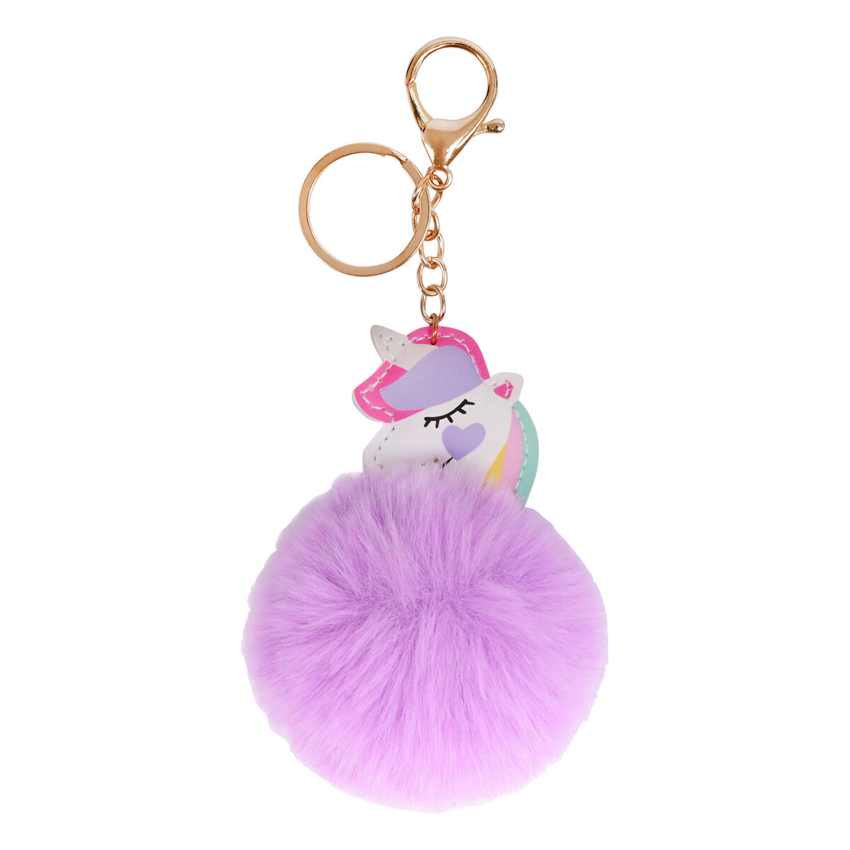 Pom Pom Keyring - Unicorn, , scanz_hi-res