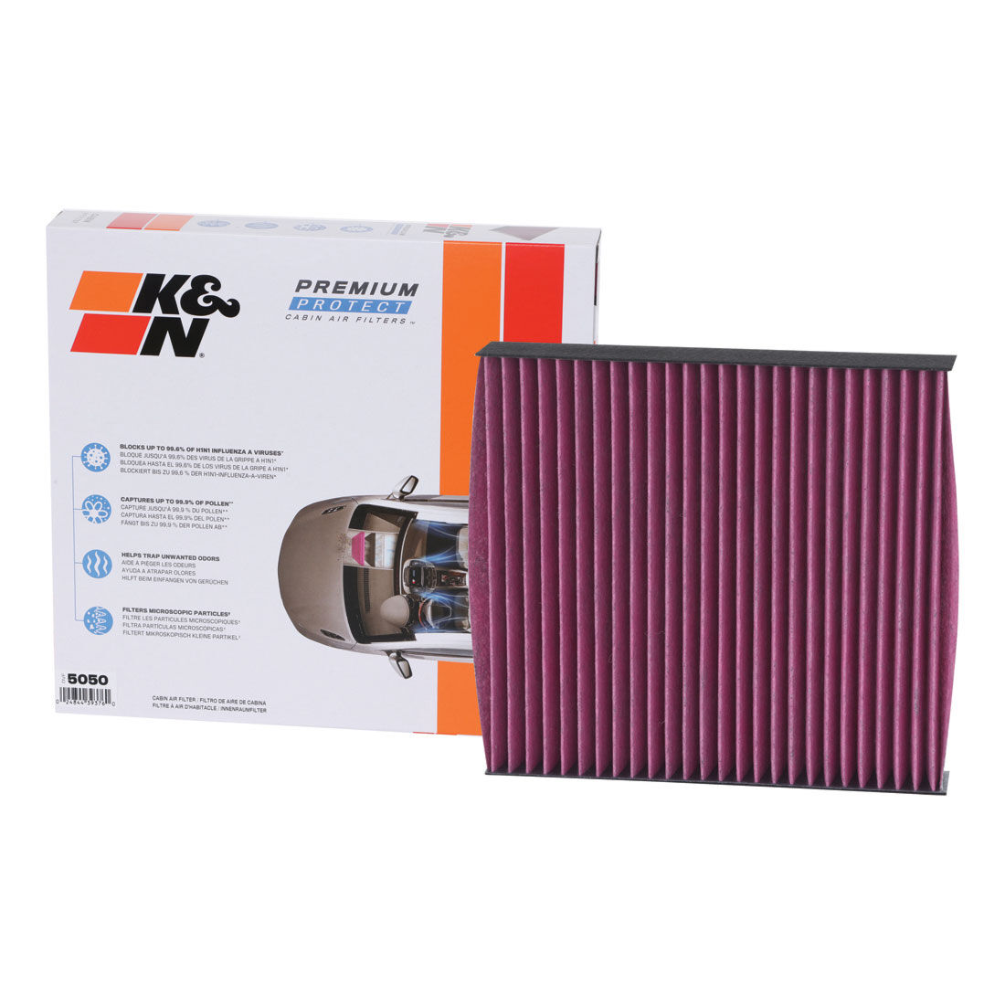K&N Premium Disposable Cabin Air Filter - DVF5050, , scanz_hi-res