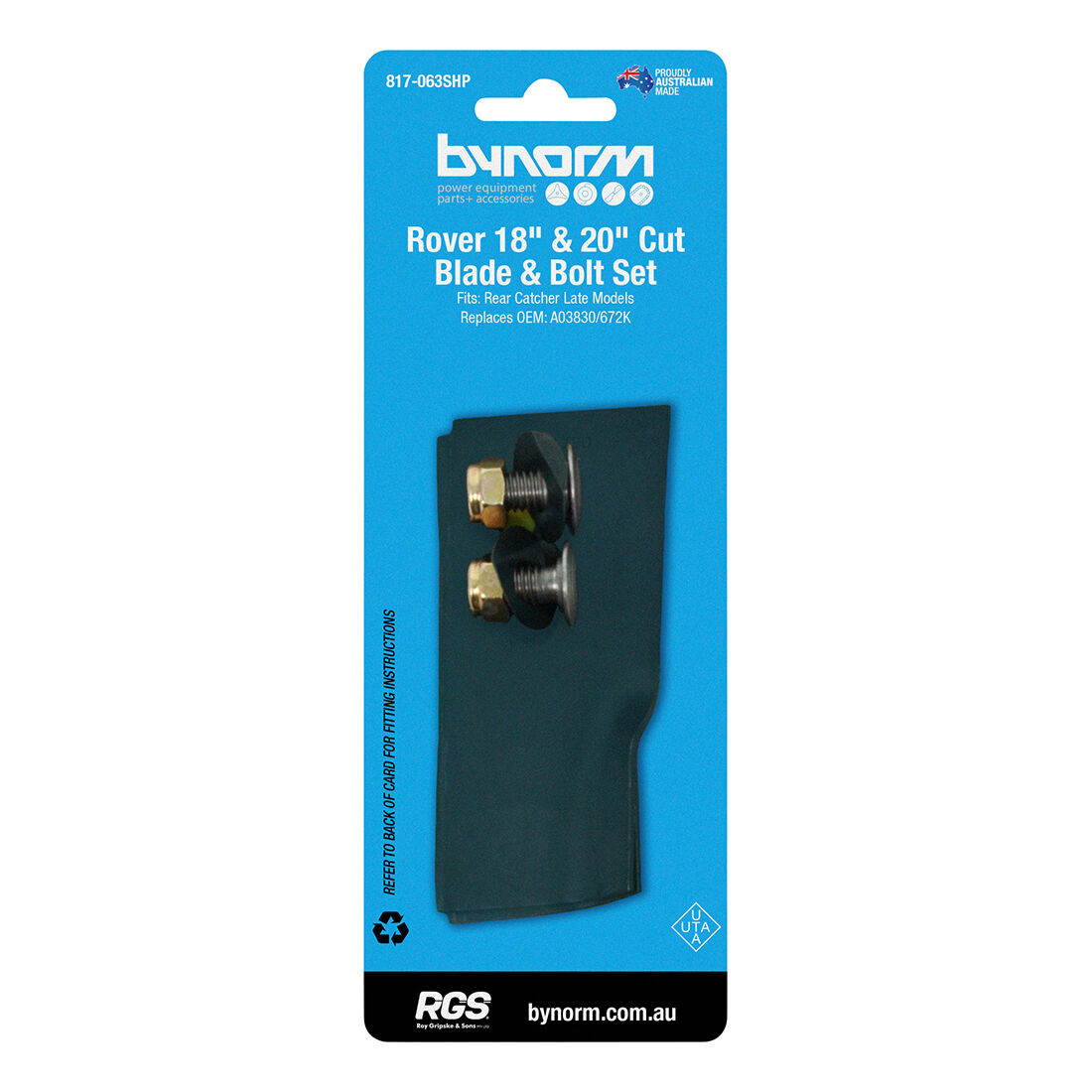 Bynorm Blade and Bolt Set to Suit Rover, , scanz_hi-res