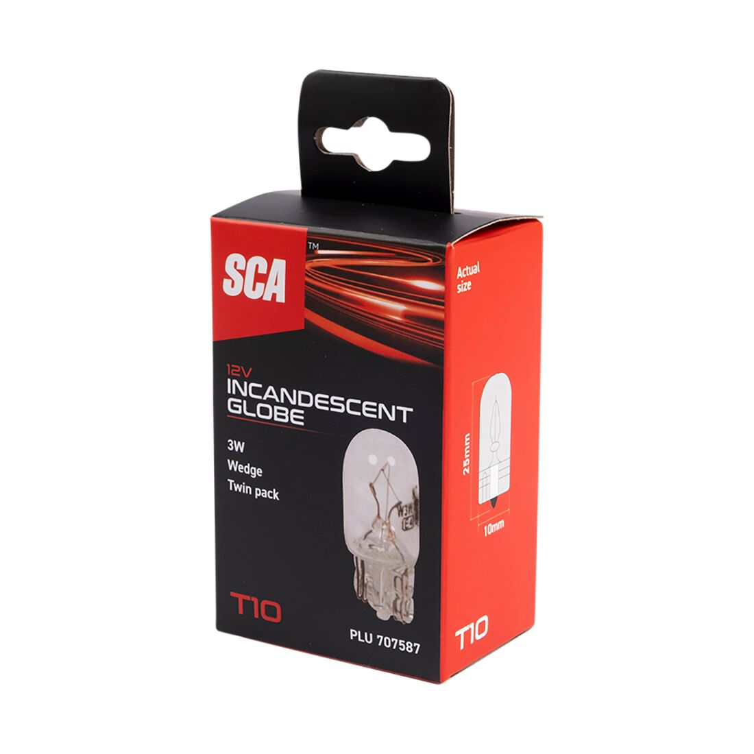 SCA Incandescent Globe - T10 12V 3W - 2 Pack, , scanz_hi-res