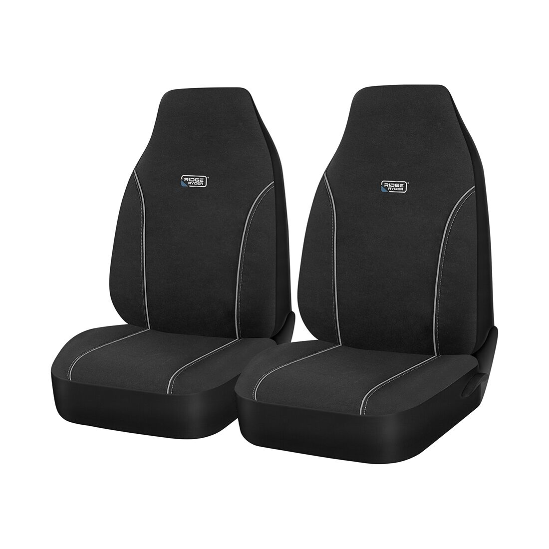 Ridge Ryder Canvas Seat Covers Black/Grey 60SAB, , scanz_hi-res